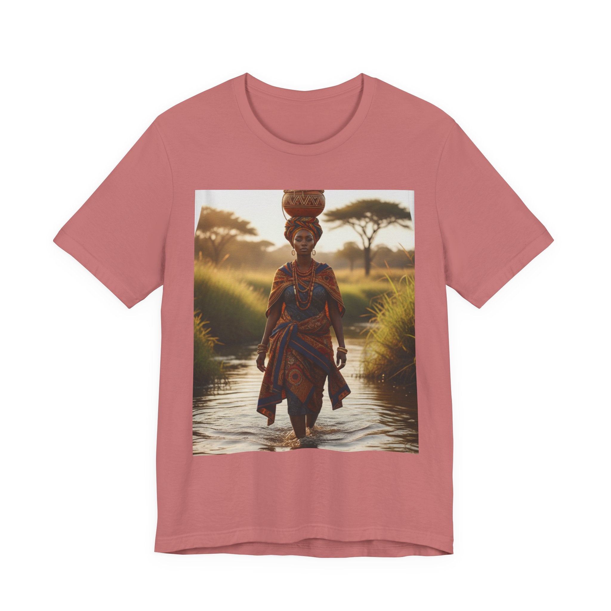 Ethnic Sunset Portrait T-Shirt | Sunset Silhouette Tee