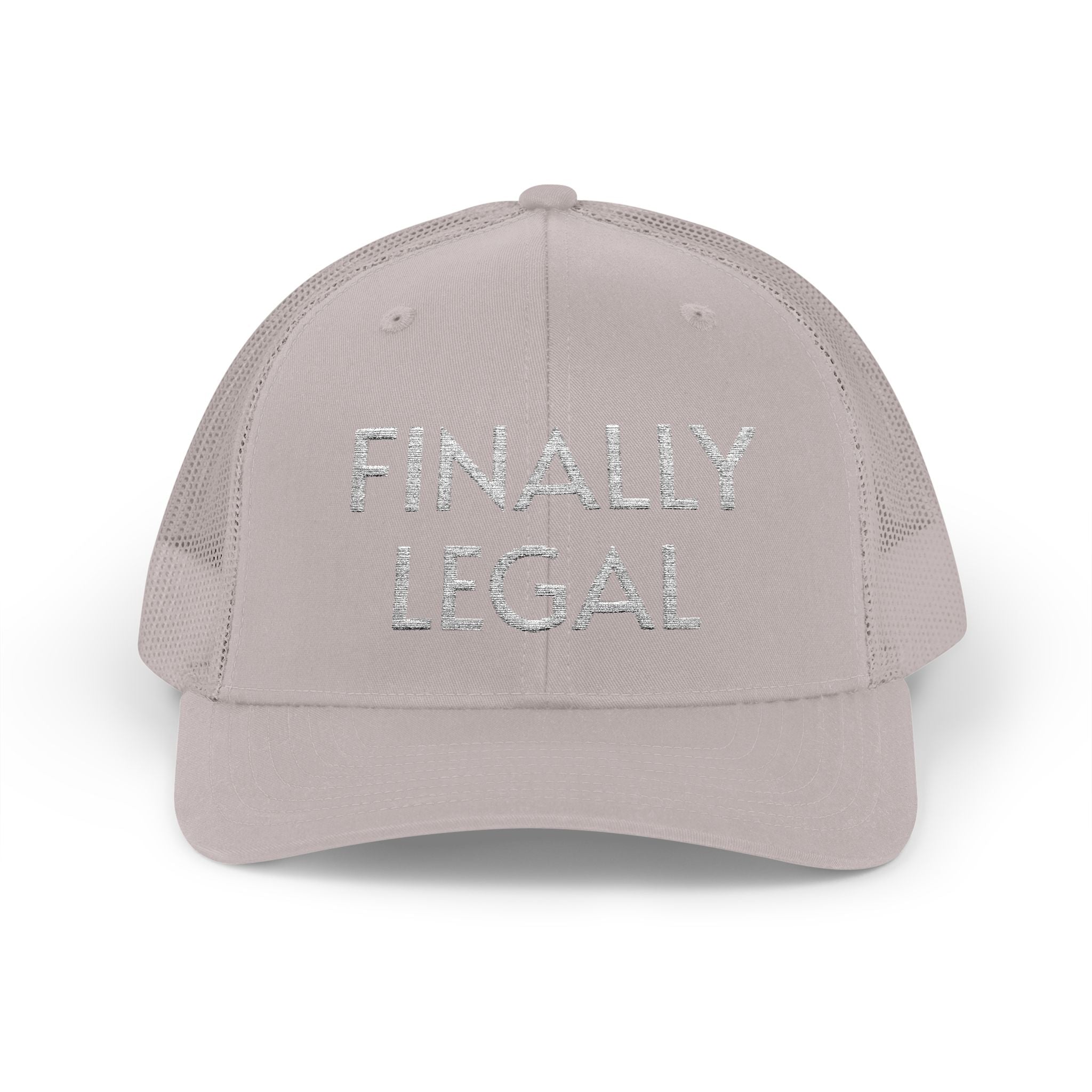 Casquette Trucker Snapback Finally Legal | Chapeau en maille à strass et inscription