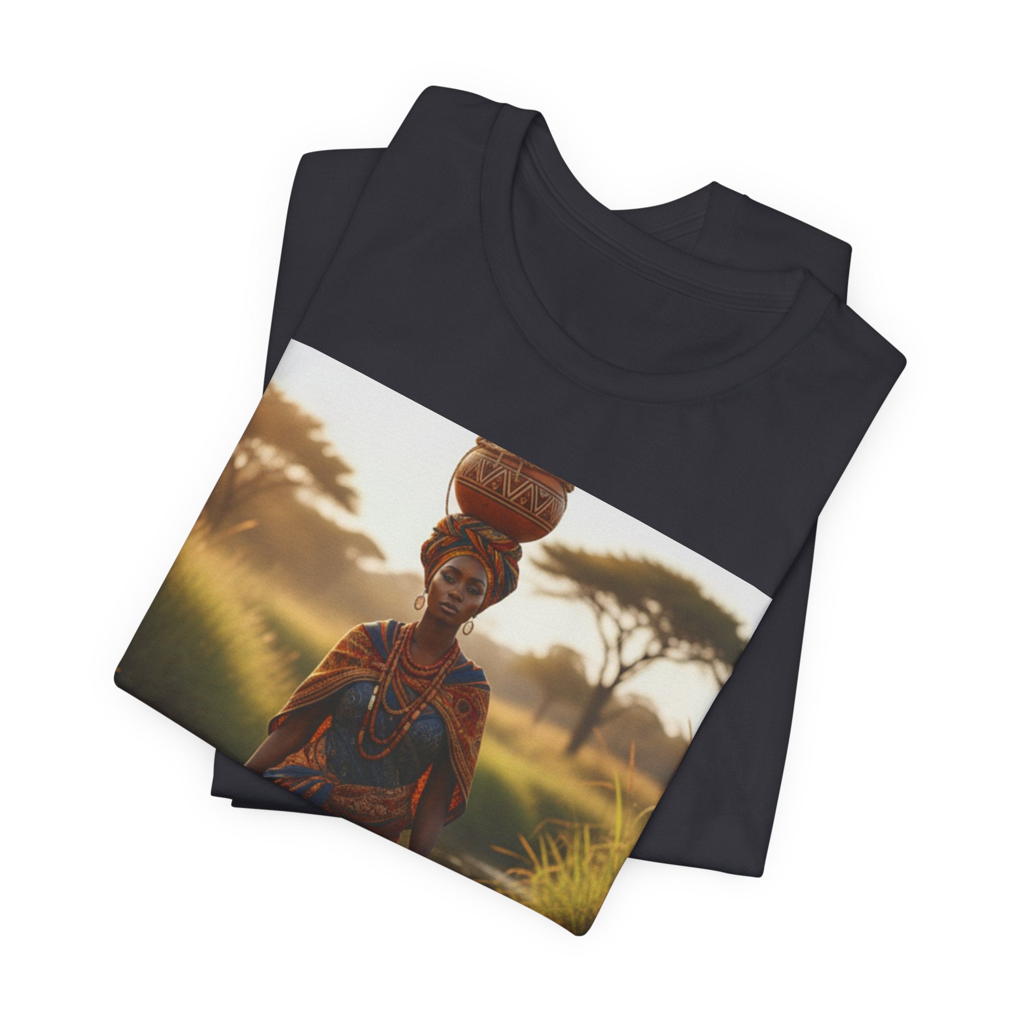 Ethnic Sunset Portrait T-Shirt | Sunset Silhouette Tee