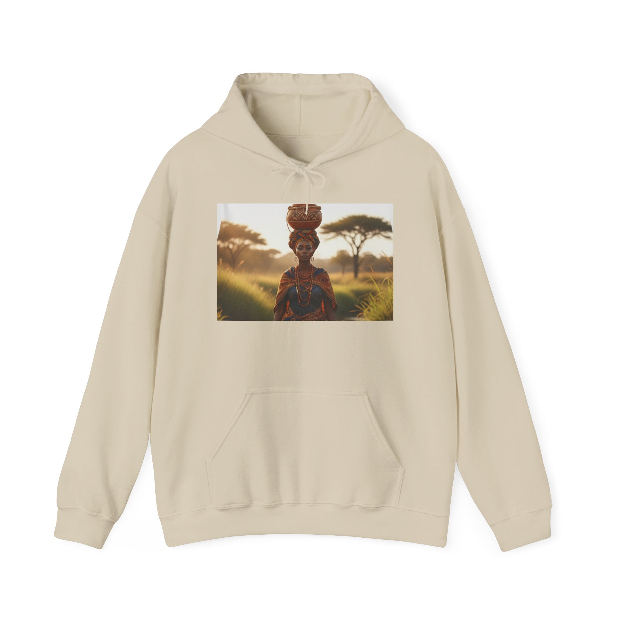 Sweat à capuche « Enfin majeure » | Portrait photo de femme africaine avec paysage