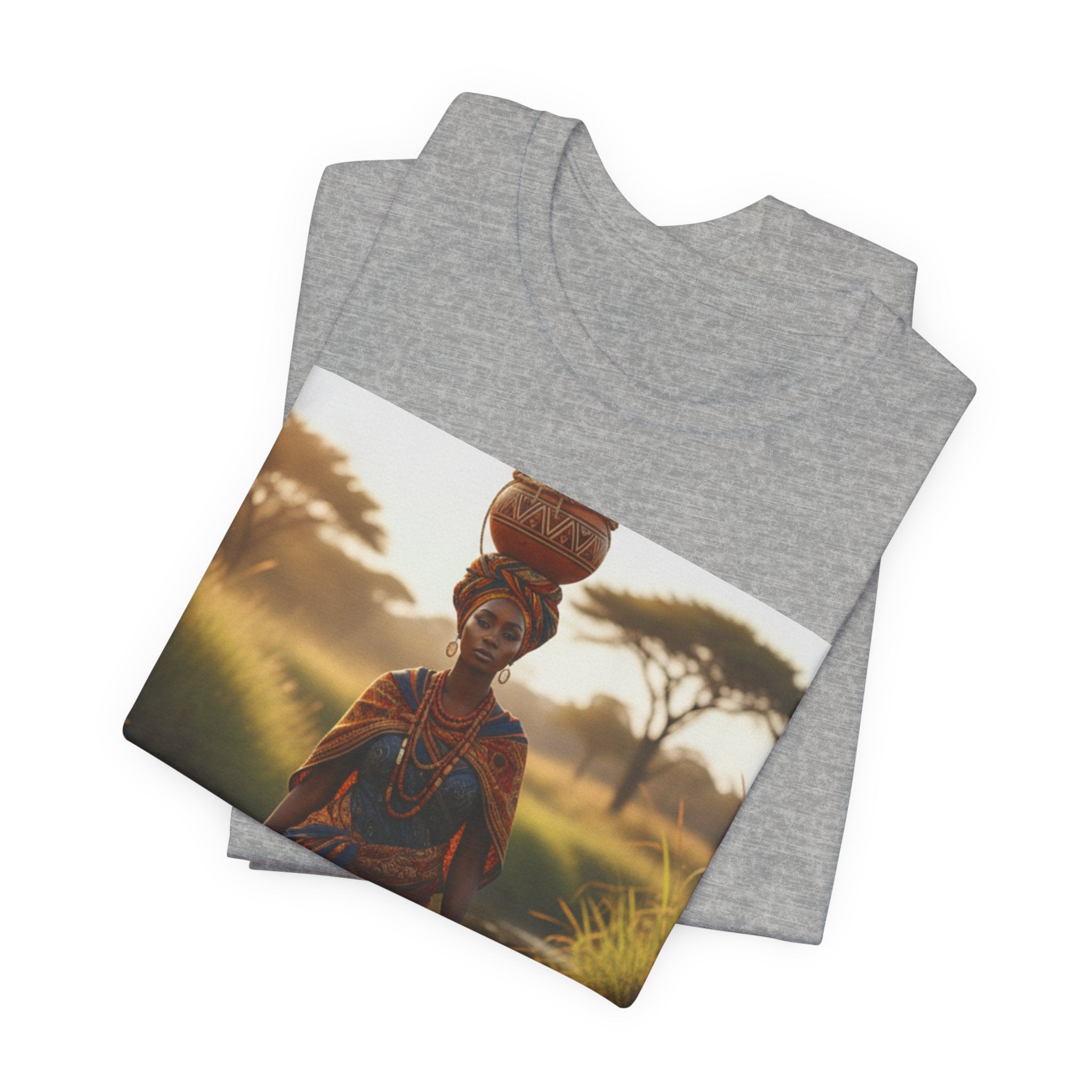 Ethnic Sunset Portrait T-Shirt | Sunset Silhouette Tee