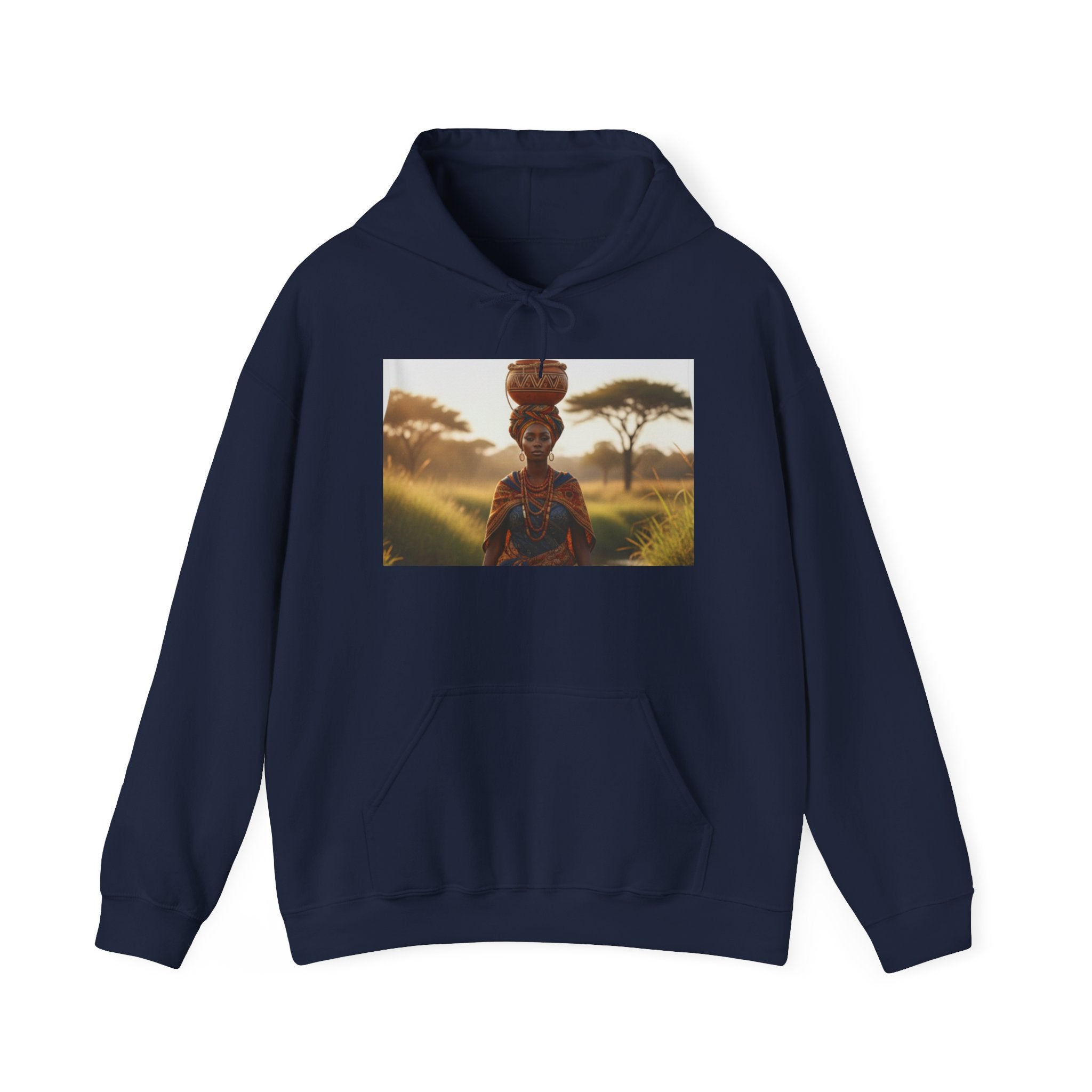 Sweat à capuche « Enfin majeure » | Portrait photo de femme africaine avec paysage