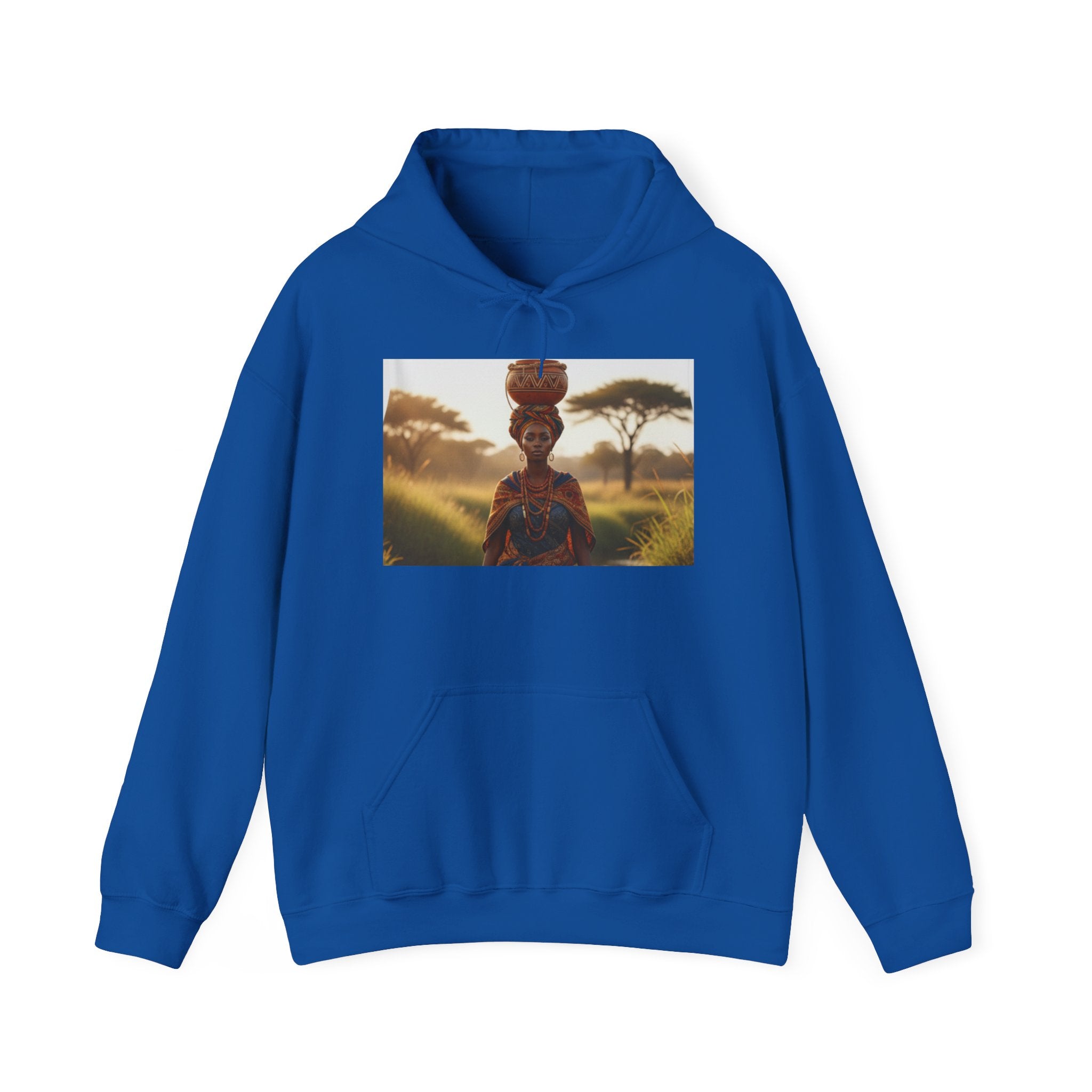 Sweat à capuche « Enfin majeure » | Portrait photo de femme africaine avec paysage