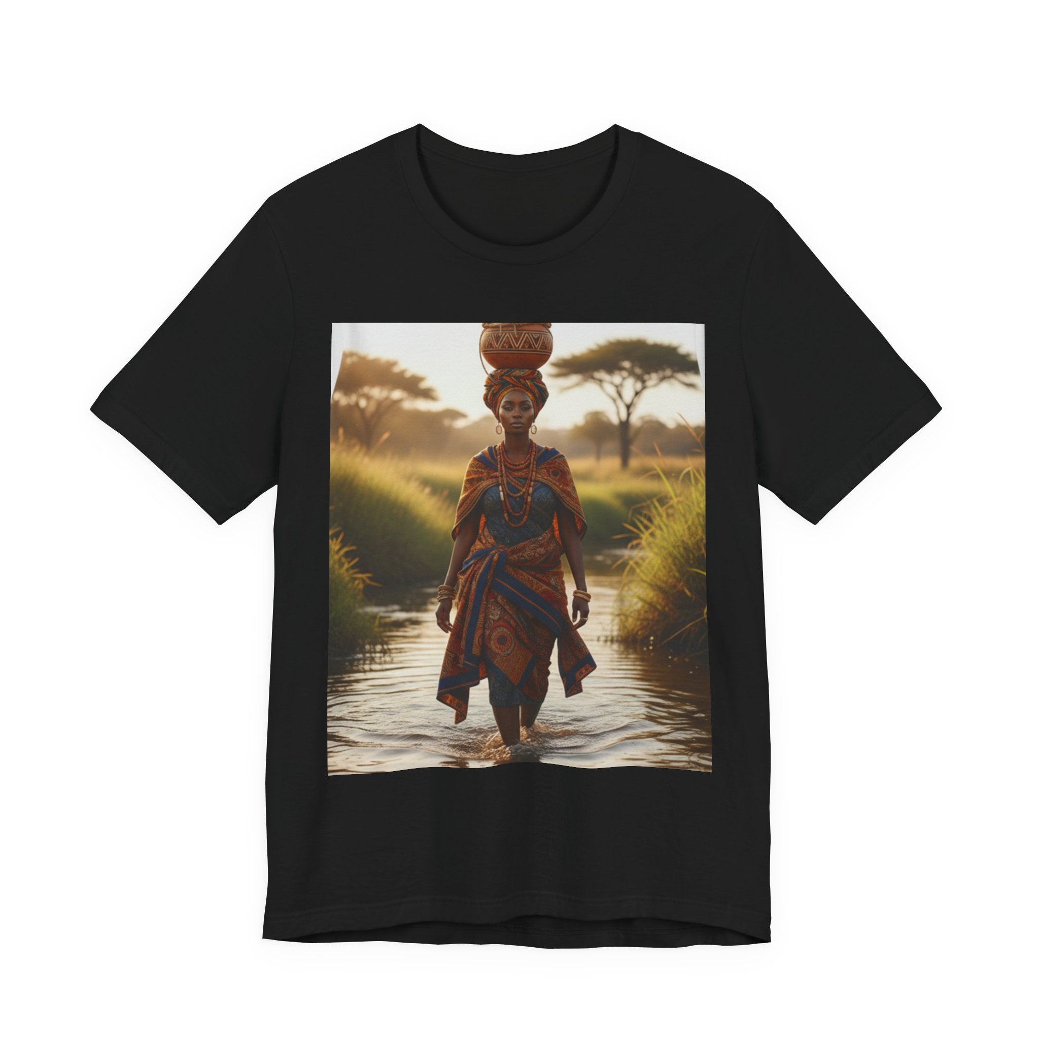 Ethnic Sunset Portrait T-Shirt | Sunset Silhouette Tee