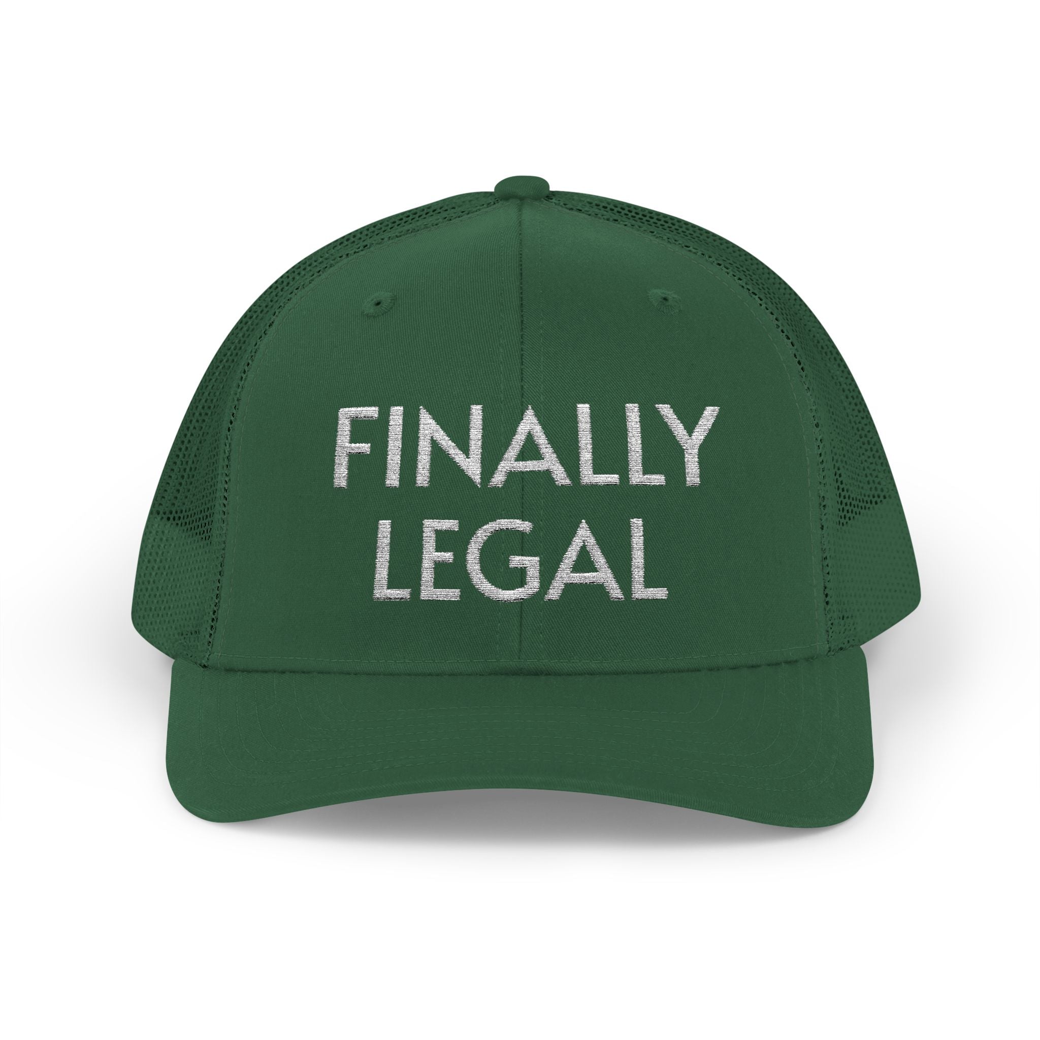 Casquette Trucker Snapback Finally Legal | Chapeau en maille à strass et inscription