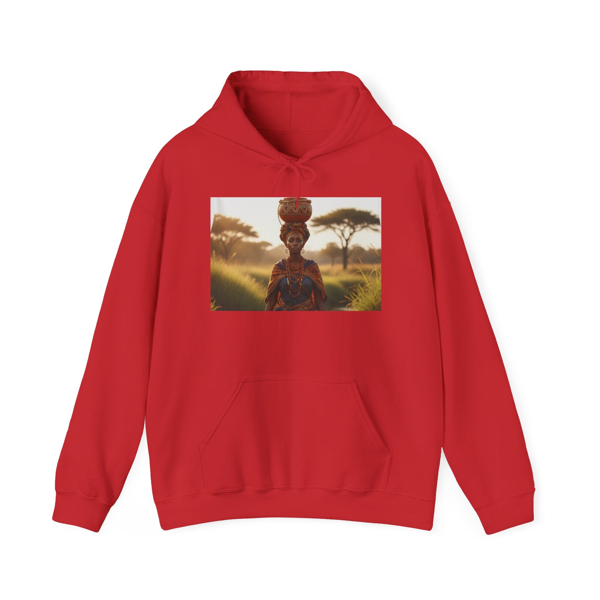 Sweat à capuche « Enfin majeure » | Portrait photo de femme africaine avec paysage