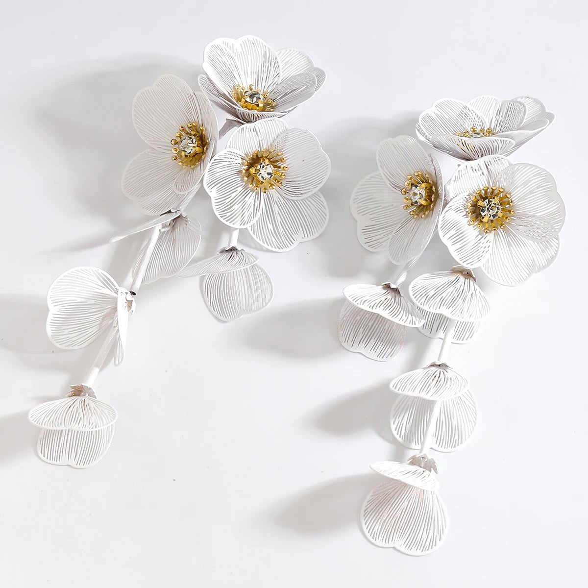 Best Lady 3pcs Handmade Flower Inlaid Rhinestone Vintage Jewelry Set - Perfect