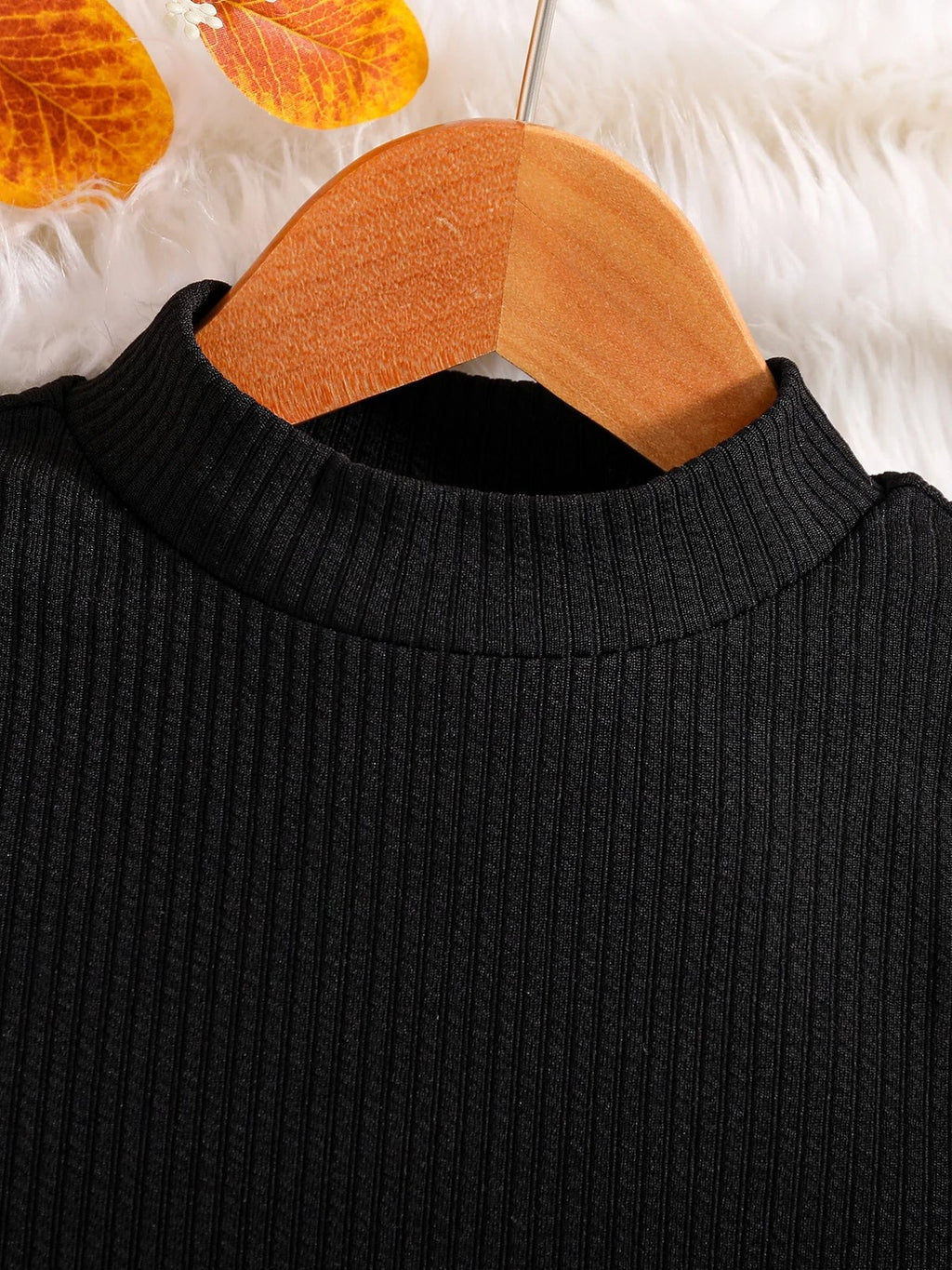 2-piece children's clothing autumn fashion girls' set - black round neck long