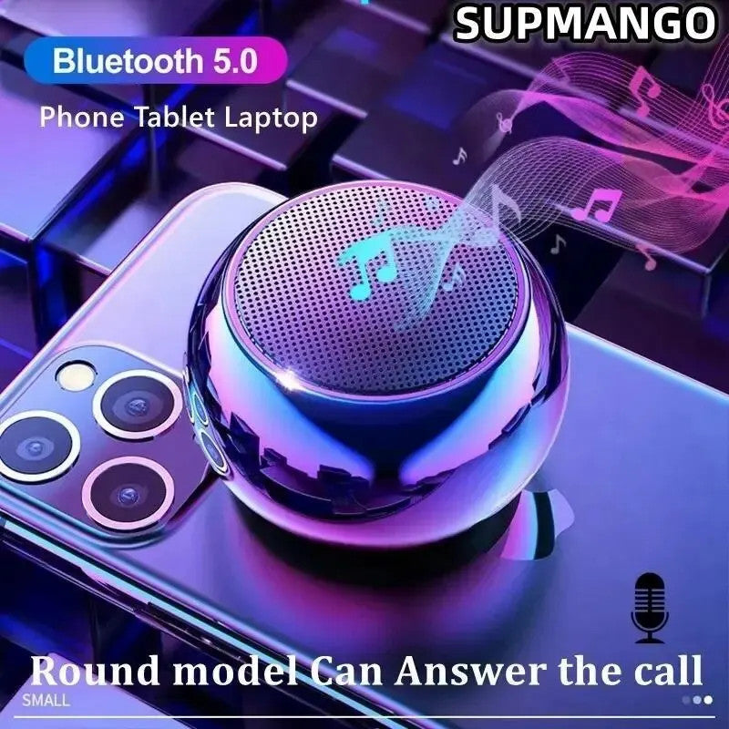 Wireless Bluetooth Speaker Portable Small Steel Gun Metal Heavy Stereo Surround