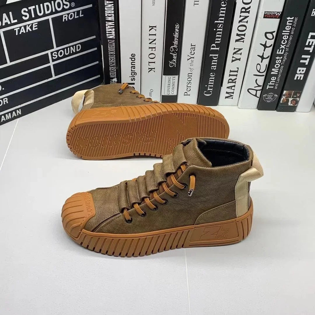 Men Boots Increased Lace-up Casual Quality Outdoor Boots