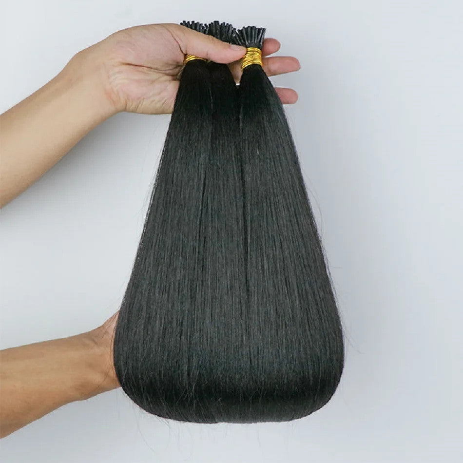 Light Flat Tip Yaki Human Hair Extension Pre Bonded Keratin Fusion K Tip 00g