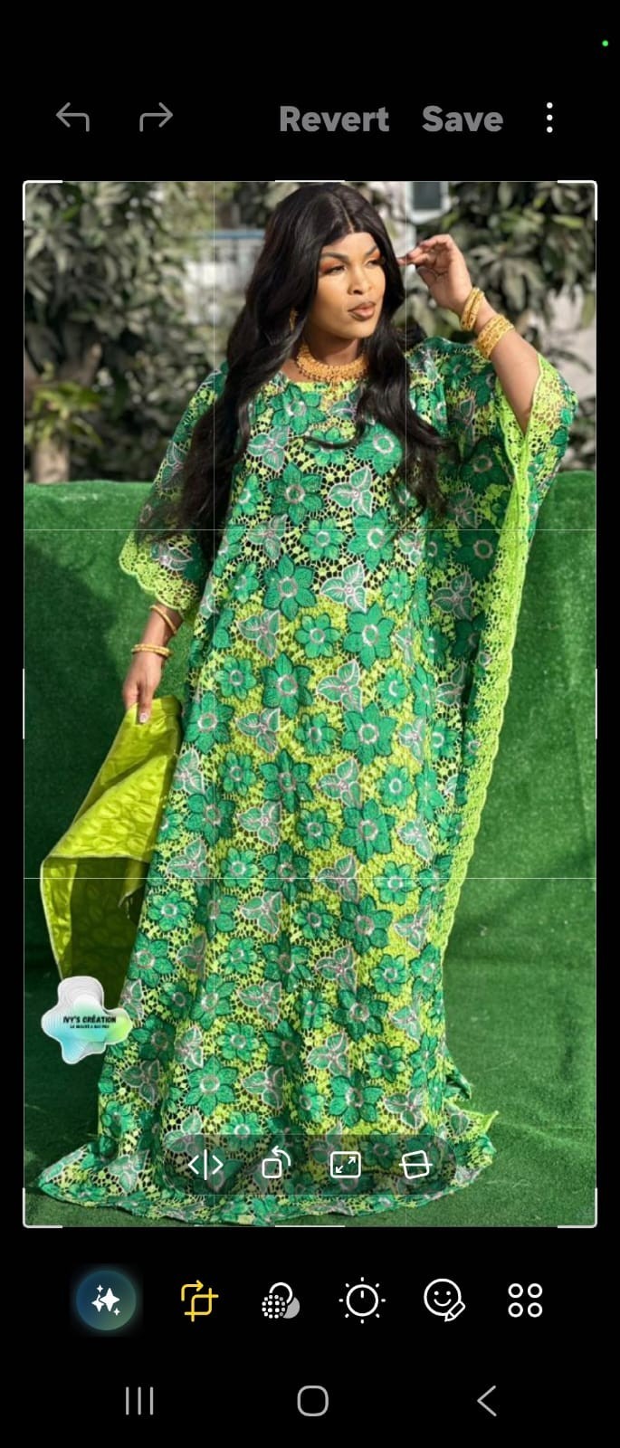 Traditional African Women's Bazin Riche Embroidered Long Dress Plus Size