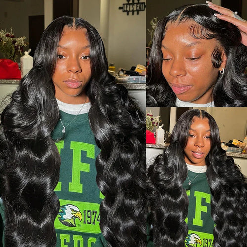 Body Wave Lace Front Human Hair Wig 30 40 Inches 200 Density Brazilian Remy