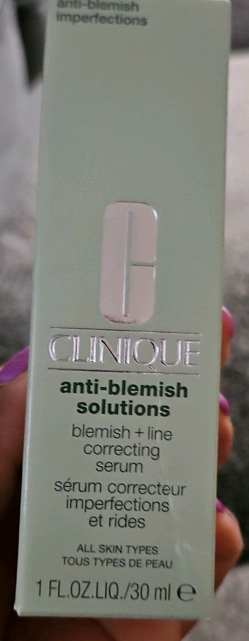 Anti-Blemish Solution Plus Line Correcting Serum by Clinique for Women 1oz Serum