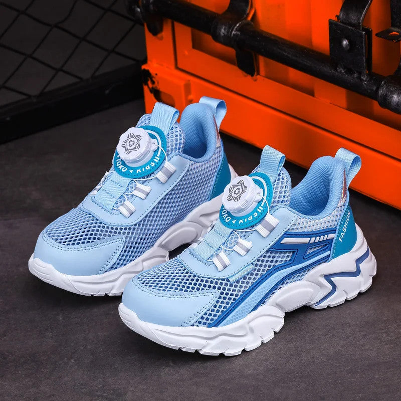 New Children Sports Shoes Boy Sneaker Black Mesh Summer Breathable Kids Casual