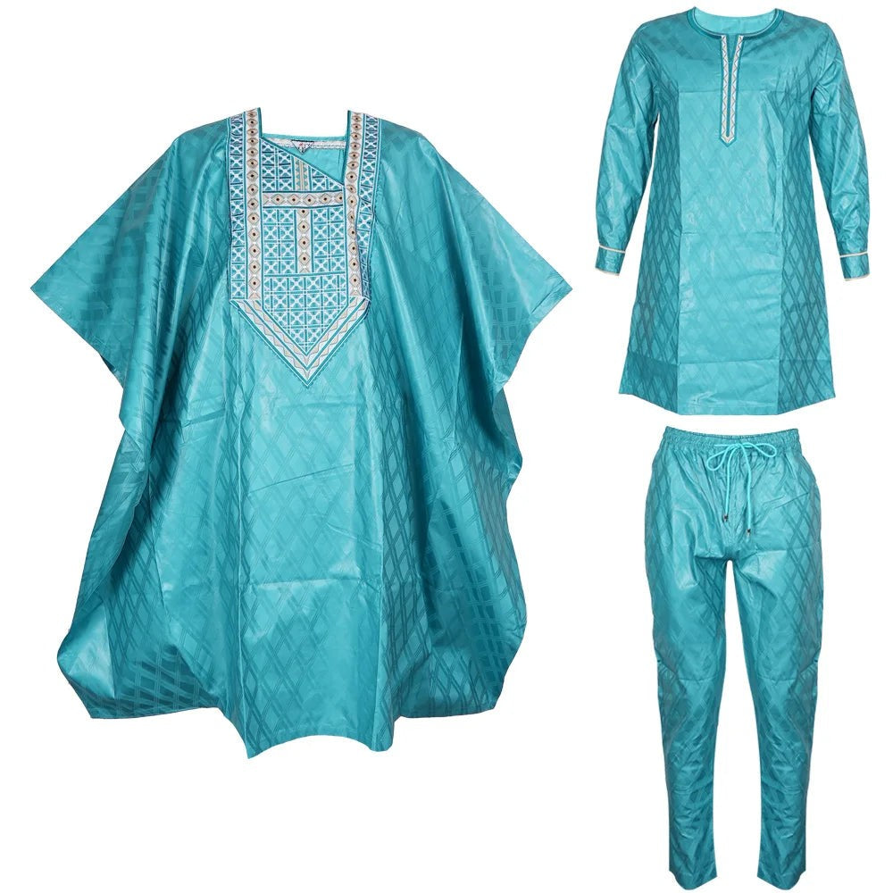 Elegant African Dresses for Women Traditional Bazin Embroidery Wedding Party