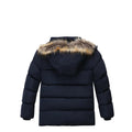 2-8 Years Winter Boys Jacket Thick Keep Warm Lining Plush Detachable Hat Hooded