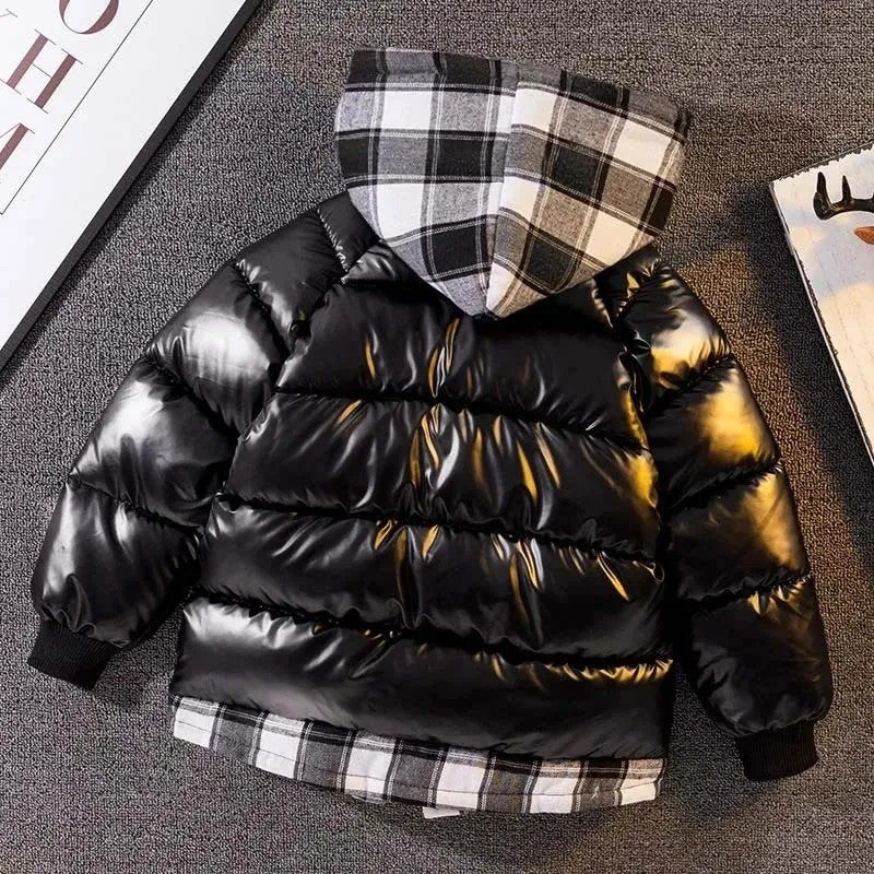 Children's Padded Jacket New Boys Down Padded Jacket Kids Winter Hooded Jacket