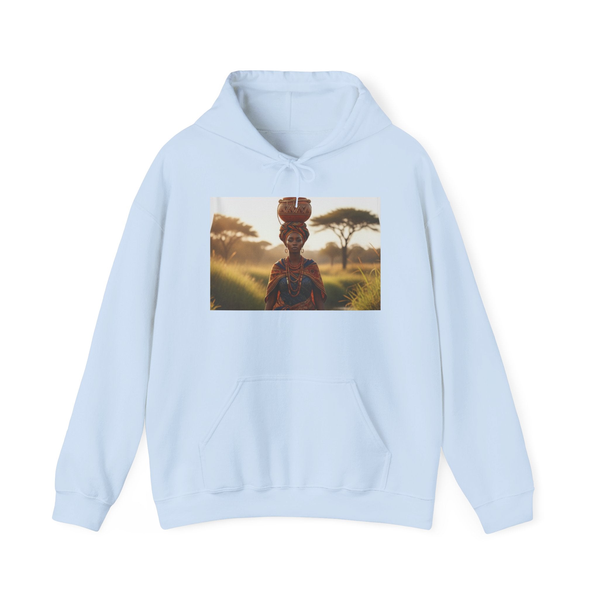 Sweat à capuche « Enfin majeure » | Portrait photo de femme africaine avec paysage