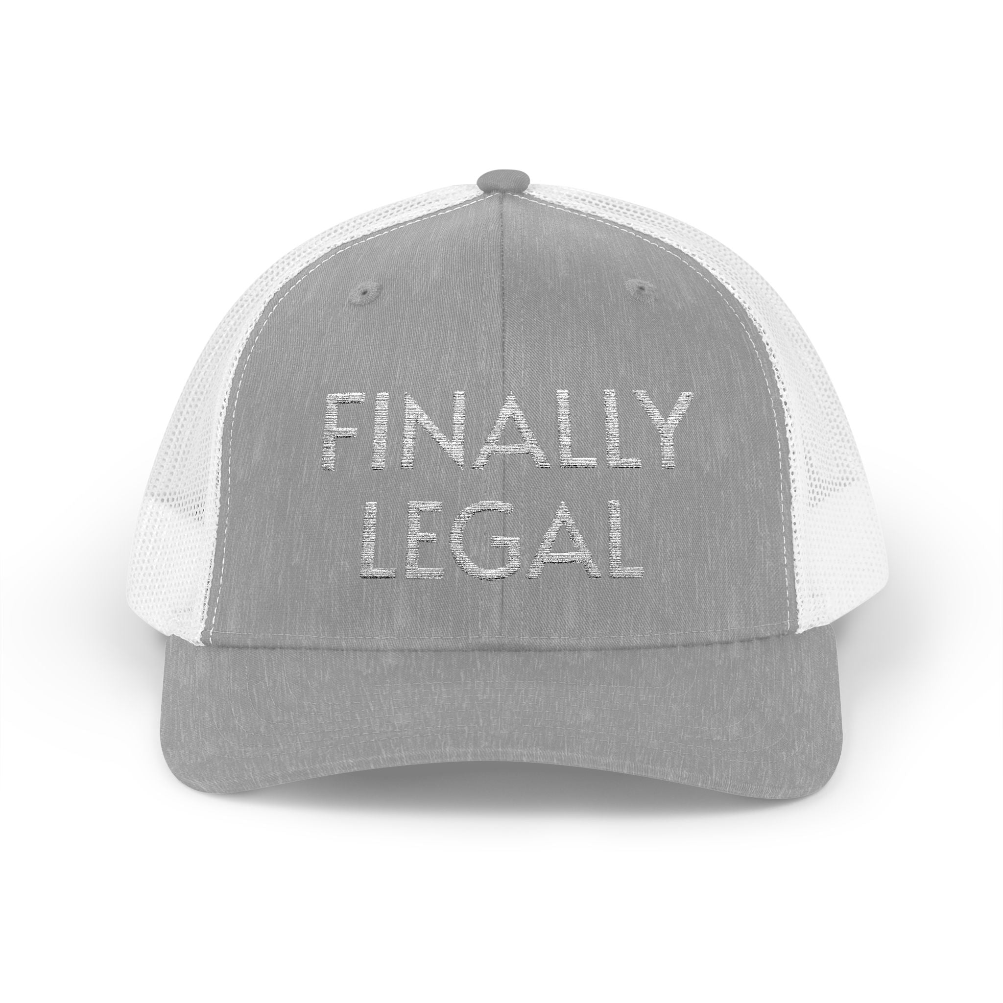 Casquette Trucker Snapback Finally Legal | Chapeau en maille à strass et inscription