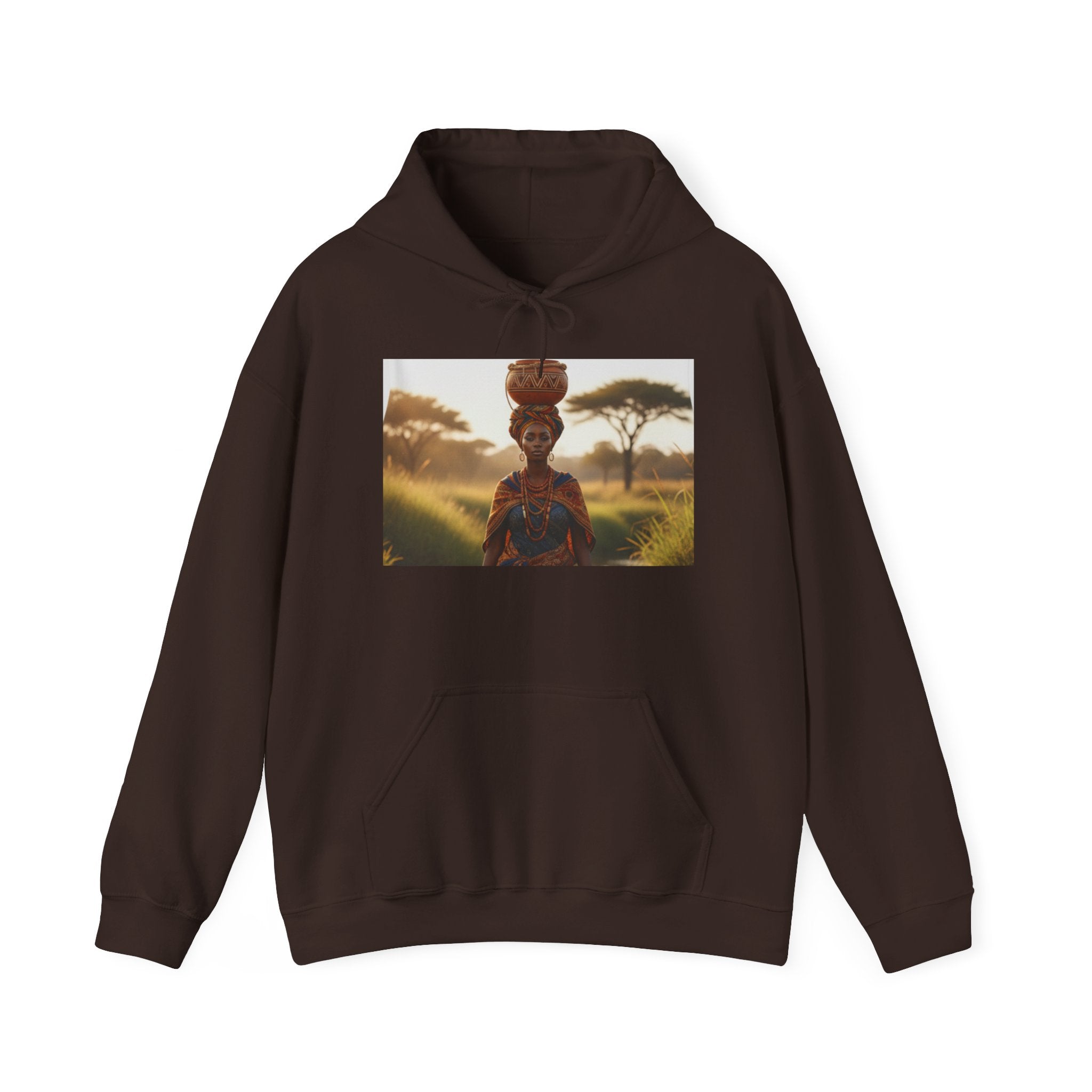 Sweat à capuche « Enfin majeure » | Portrait photo de femme africaine avec paysage