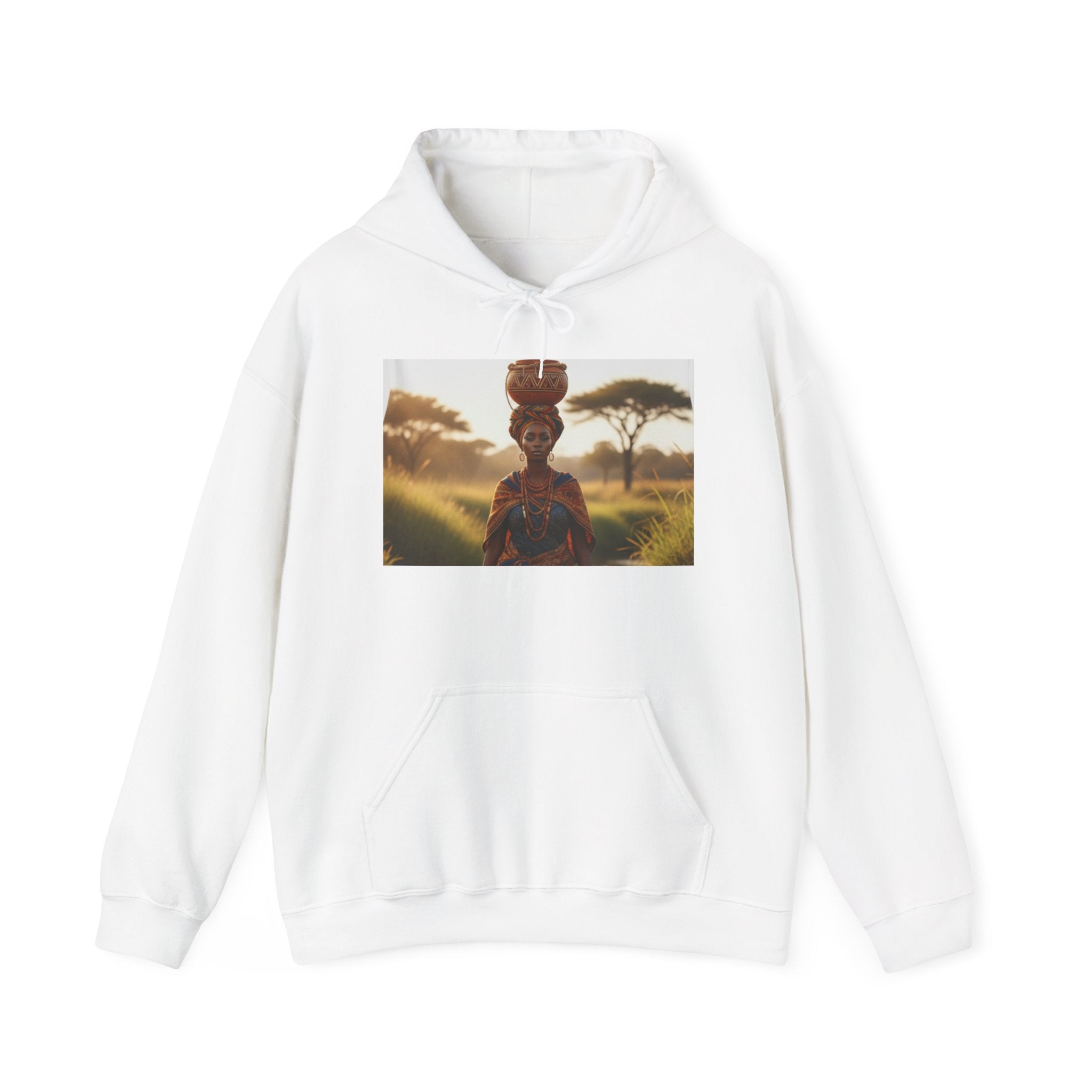 Sweat à capuche « Enfin majeure » | Portrait photo de femme africaine avec paysage