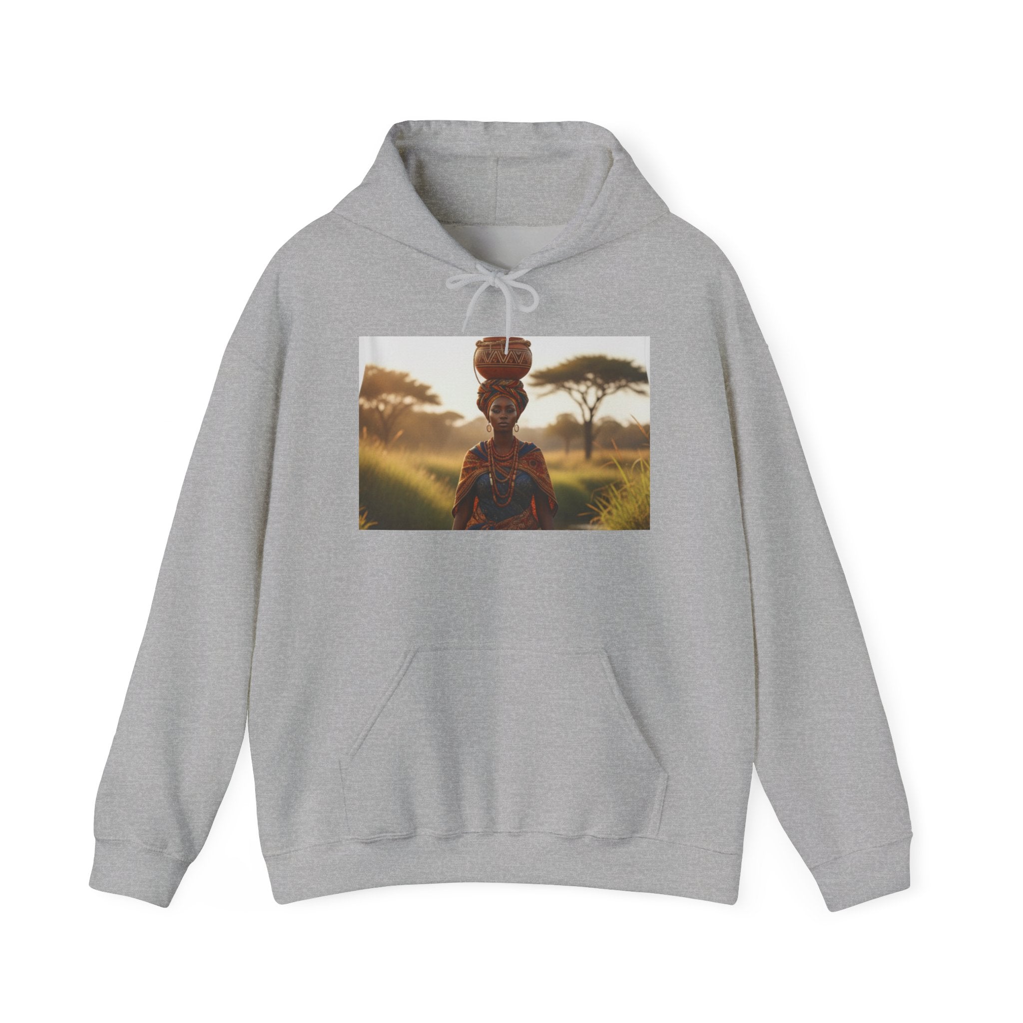 Sweat à capuche « Enfin majeure » | Portrait photo de femme africaine avec paysage