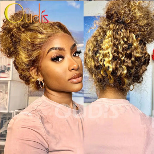 30 Inch Water Wave 360 Lace Front Wig | Honey Blonde Highlight | 100% Human Hair | AvantBah