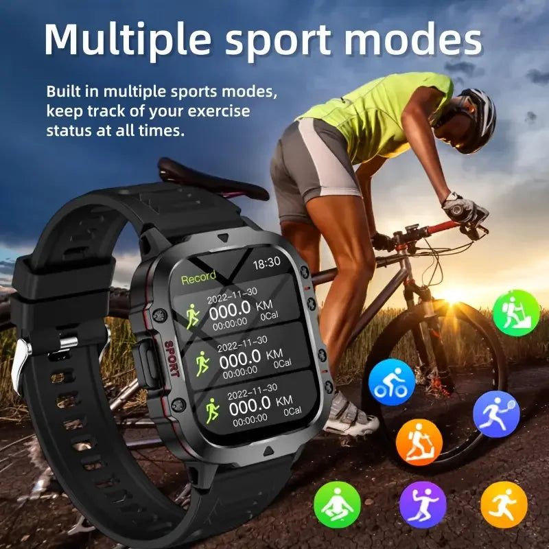 Bluetooth Smartwatch | Heart Rate Sleep Tracker | Gift for Men & Women