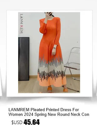 LANMREM Maxi Pleated Dress For Women Lapel Single Breasted Long Sleeves Color Block Tassel Hem Loose Chic Clothing Autumn 2R5928