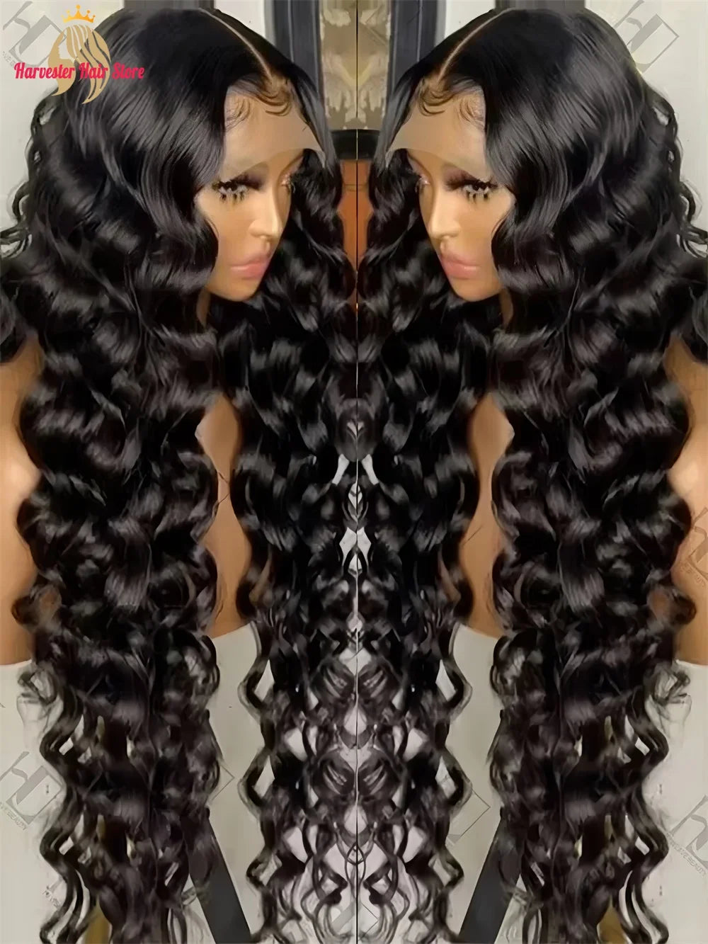 40 Inch Loose Deep Wave Brazilian Human Hair Wig 13x6 HD Lace Frontal 13x4 Lace Wig Frontal for Women with Swiss Lace Average Cap Size