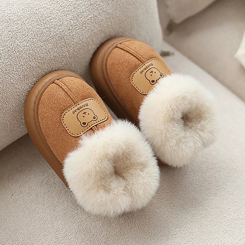 Toddler Snow Boots | Faux Fur Warm Slip-On with Anti-Slip Sole (1–3 Years)