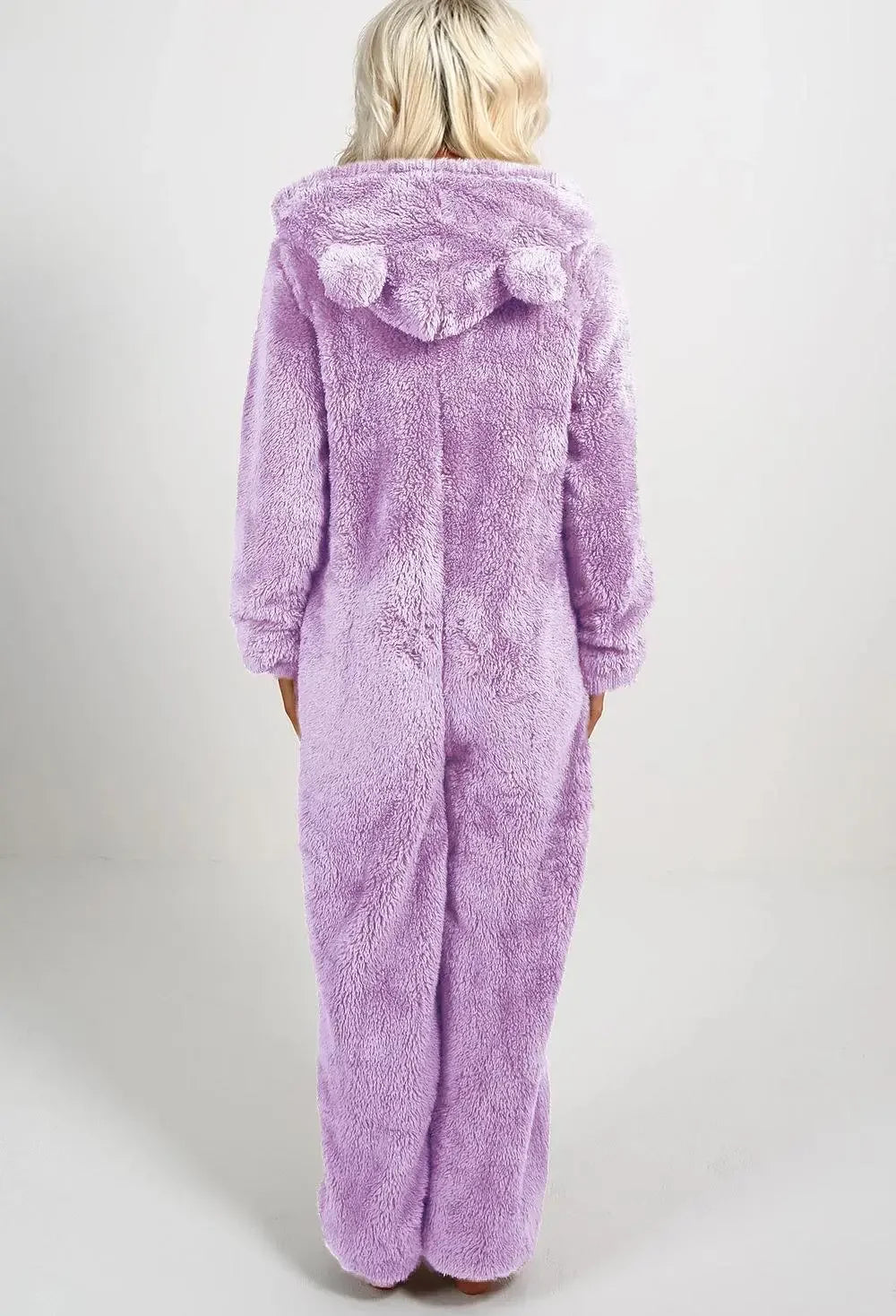 Autumn Winter Thick Fleece Women's Onesie Pajamas with Hat Casual Style Comfortable Soft Fabric
