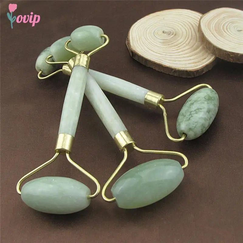 Natural Jade Facial Massage Roller | Anti-Wrinkle Face Slimming Beauty Tool | HotTrendyPicks