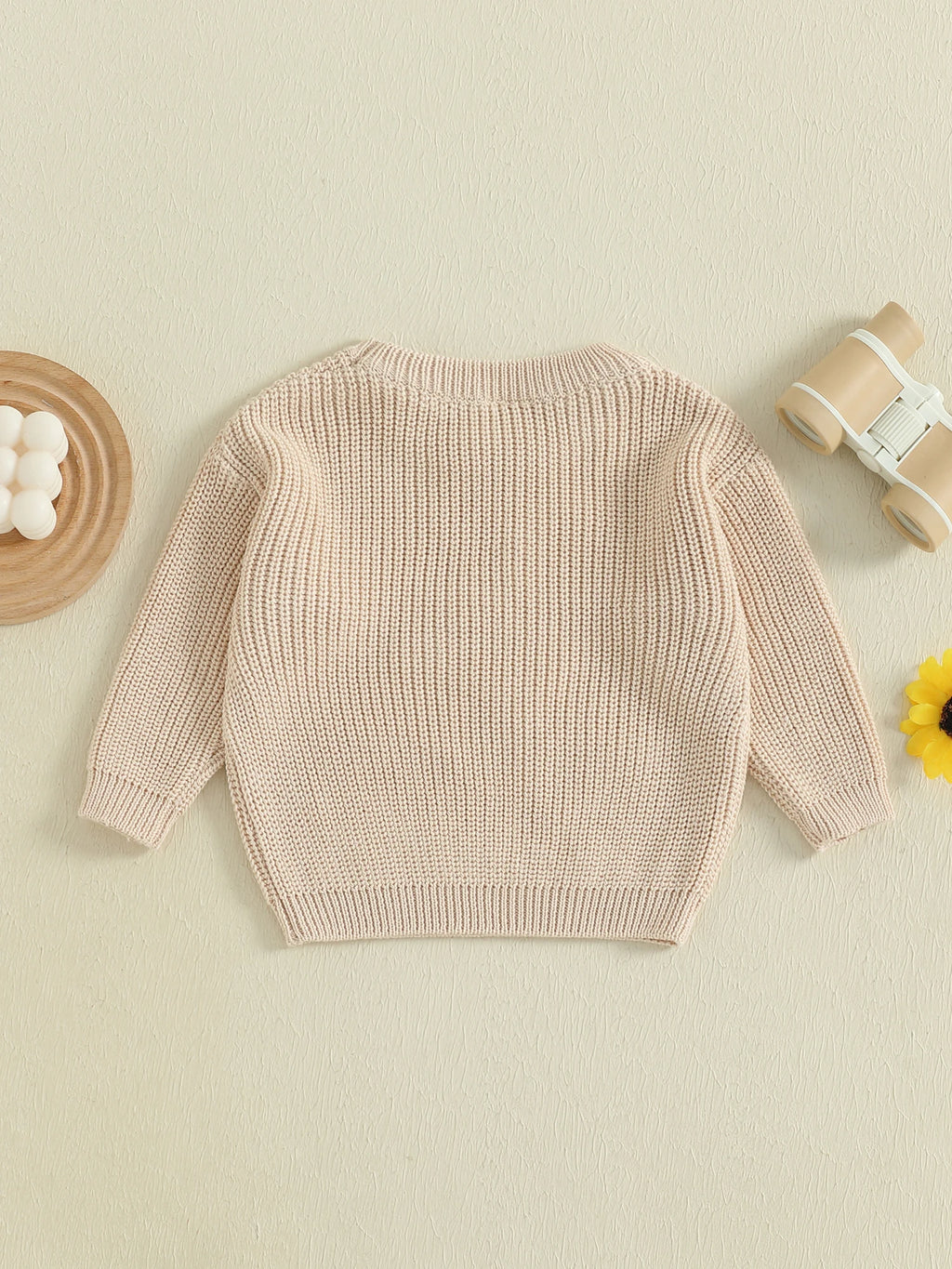 Infant Toddler Duck Sweater Cute Animal Embroidered Crewneck Long Sleeve Pullover Cozy Knit Tops for Baby Boys Girls