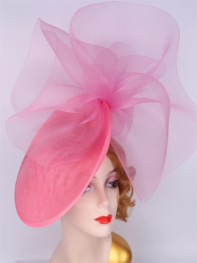 Elegant Wedding Mesh Flower Fascinator Hat for Women Tea Party Headpiece Royal Ascot