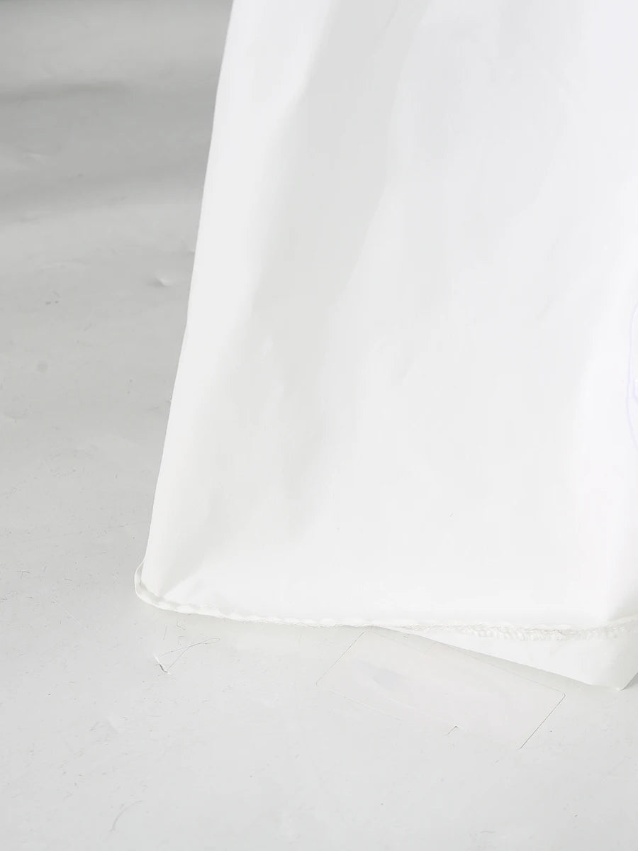 VGH Romantic Boho Delicate Dreamy Ruffled Summer High Low Dress for Women Spaghetti Strap Floral Cutout Hollow Maxi Party Gown