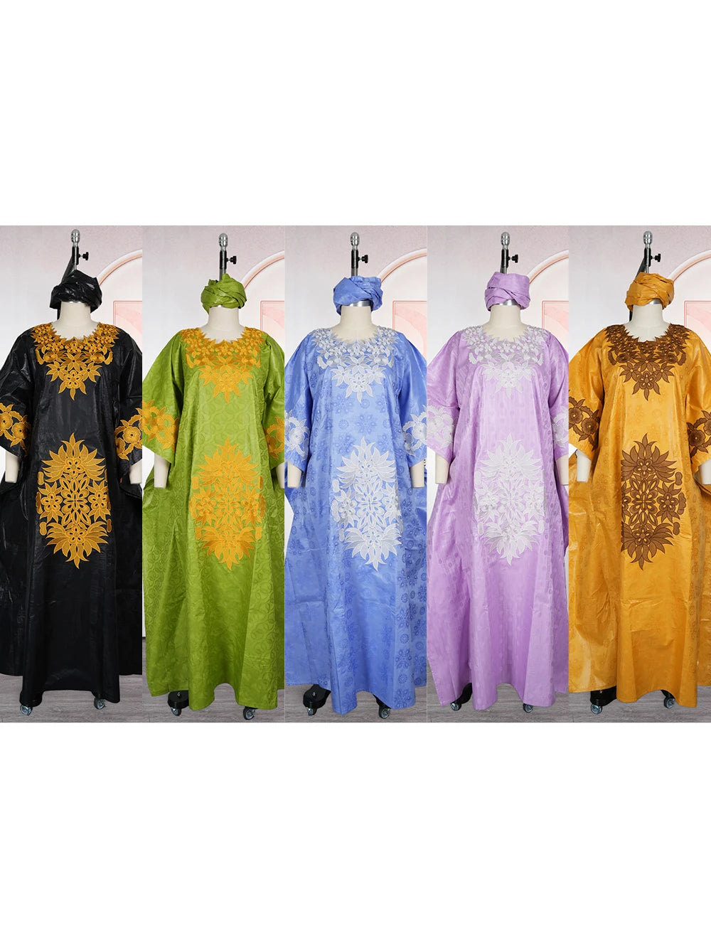 African dresses for women Kaftan Dress Embroidery Bazin Riche Wedding Party Plus Size