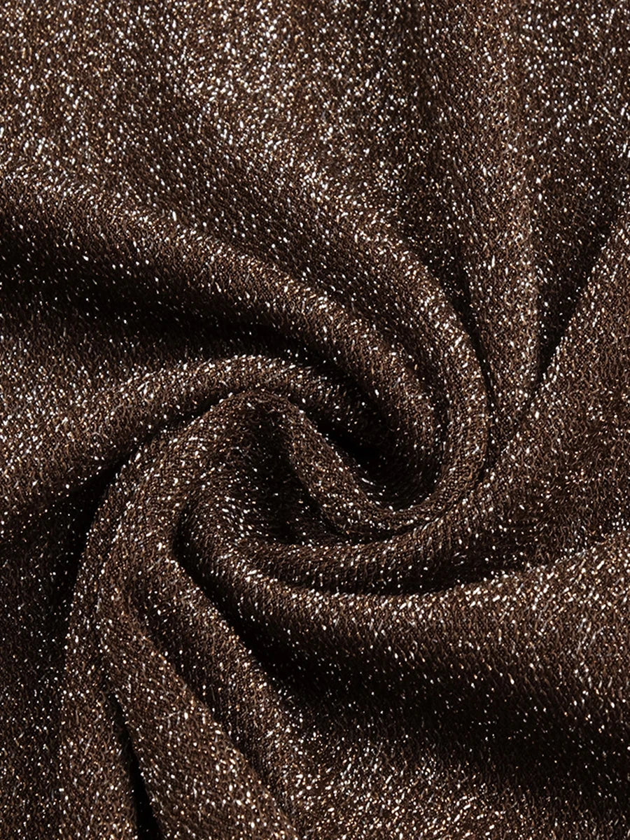 VGH Chic Sparkly Sequin Mermaid Maxi Dress for Women Deep V Sleeveless Mesh Cutout Waist with Sheer Cape for Evening Party Gown