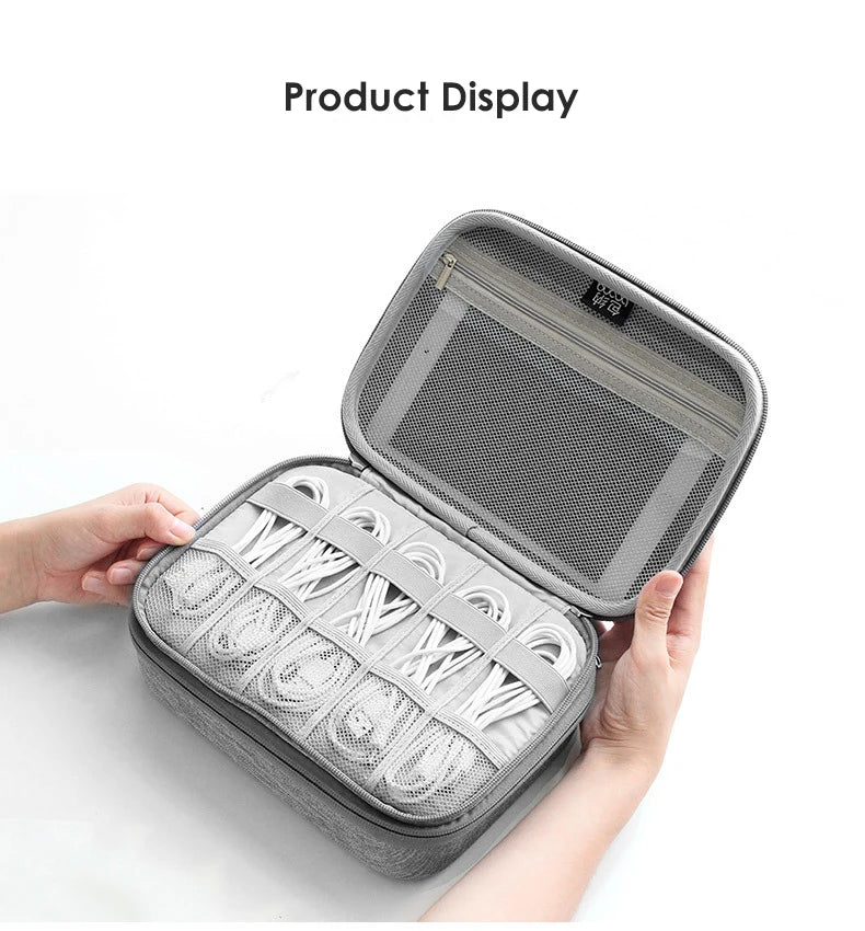 Sac de rangement HardDigital | Organiseur de voyage pour câbles, chargeurs et écouteurs | HotTrendyPicks