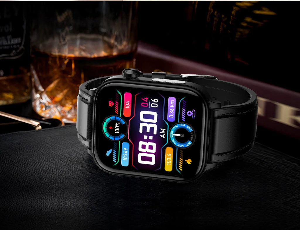 2025 AI Health Smartwatch | ECG+PPG Blood Lipids Uric Acid Body Composition | Men