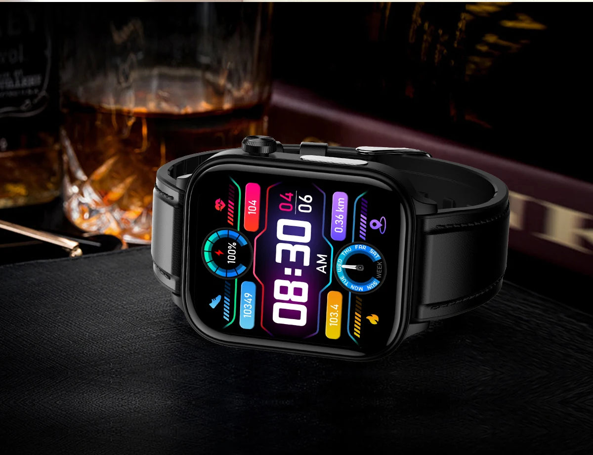 2025 AI Health Smartwatch | ECG+PPG Blood Lipids Uric Acid Body Composition | Men