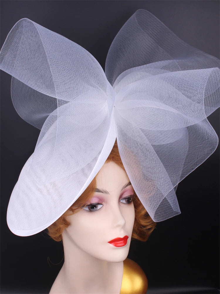 Elegant Wedding Mesh Flower Fascinator Hat for Women Tea Party Headpiece Royal Ascot