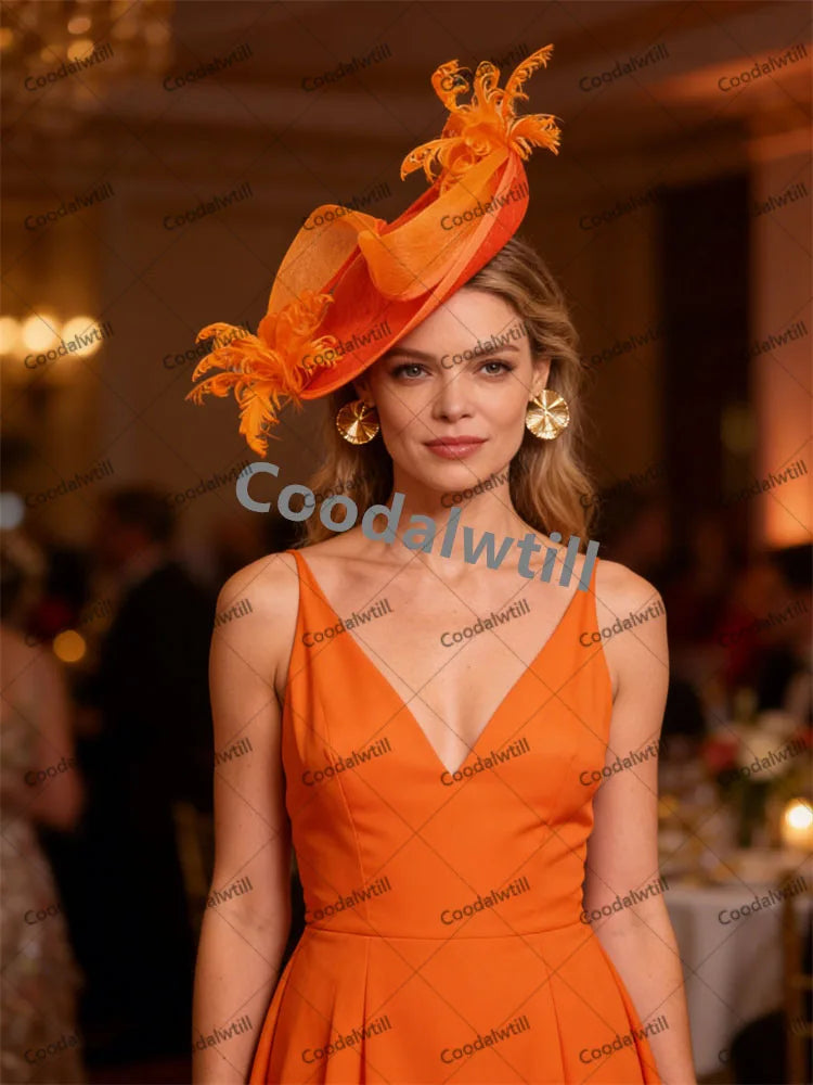 Women's Fascinator Derby Headpiece Feather Fancy Caps