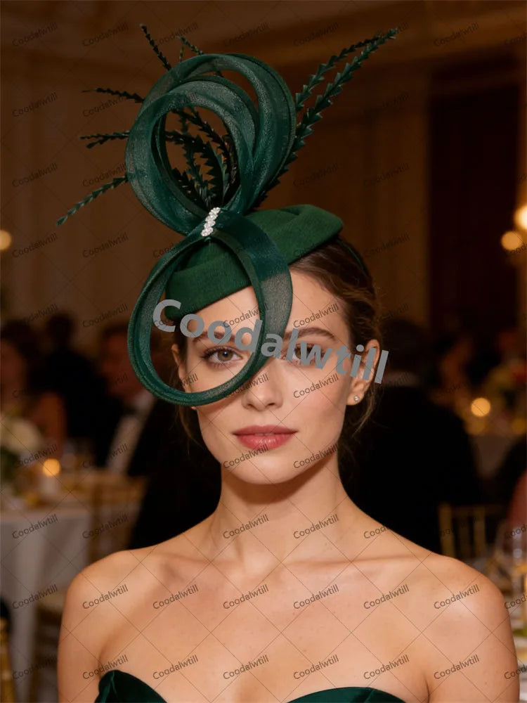 Pillbox Cap Fascinator with Veil | Elegant Church, Cocktail & Bridal Hat