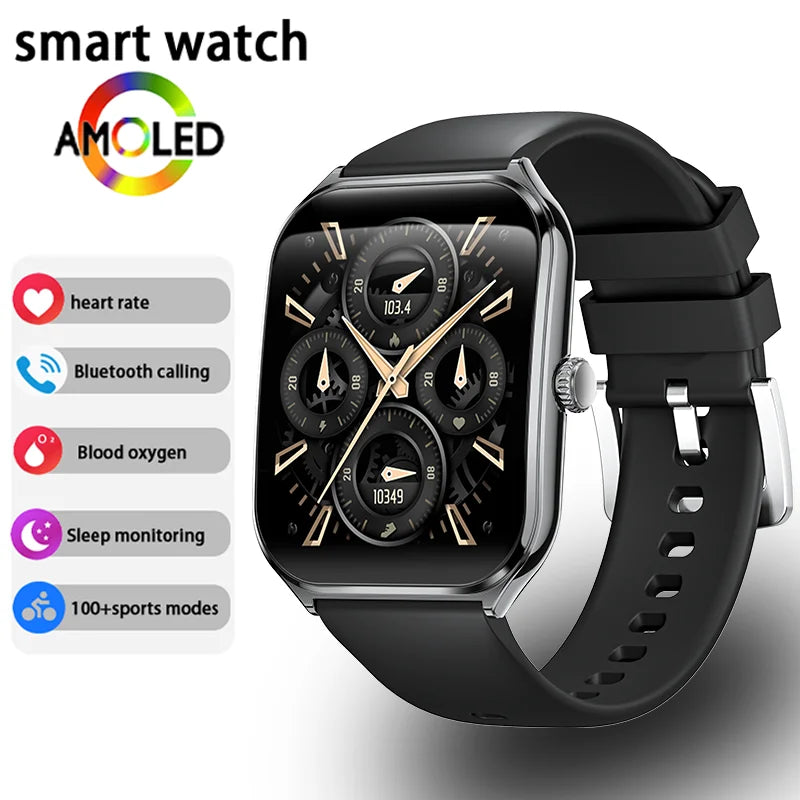 New Ultra Thin Smart Watch men 1.96" AMOLED 360*360 HD Pixel Display Always Show Time Bluetooth Call Reminder Smartwatch Ladies