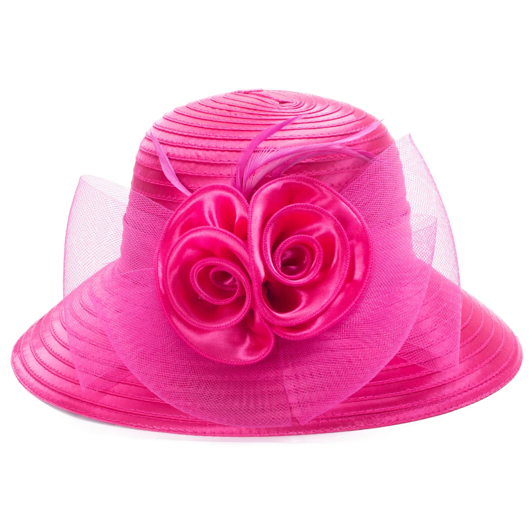 Lawliet Chapeaux d'été à large bord pour femmes, avec plumes, résille, fascinateur, chapeaux de plage, de mariée, de mère, de mariage, de derby, d'église, casquette A433