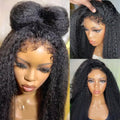 HD Lace Human Hair Wig | Kinky Straight with 4C Edges | 7x5 Glueless & 13x6 Lace Front | 180% & 250% Density | 16–34"