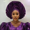 Women's Sego Head Wrap | Pre-Made African Gele Turban for Weddings & Parties | AvantBah