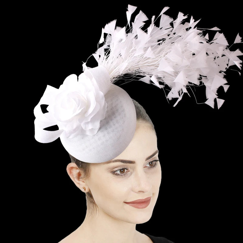 Rose Flower Pillbox Fascinator Hat | Elegant Wedding & Derby Headpiece